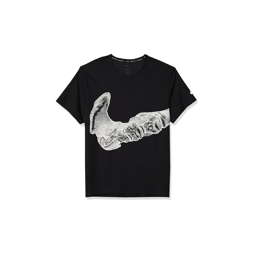 Run Division - T-shirt à imprimé graphique os - BLACK